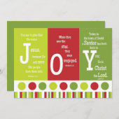 JOY 2面聖なる書物、 経典詩クリスマスカード シーズンカード (正面/裏面)