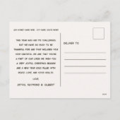 JOY 3カスタムフォトフレーム家族クリスマスポストカード シーズンポストカード (裏面)