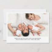 Joy 4のモダン写真を2倍にスクリプトを作成 案内状 (裏面)