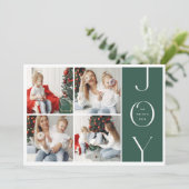 JOY 4写真モダンコラージュMerry Christmas シーズンカード (スタンド正面)