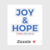 Joy and Hope - Harris Walz 2024 シール (シート)