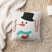 JOY and Love雪だるま |かわいい冬 クッション (ブランケット)
