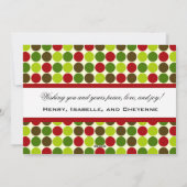 Joy and Noel Happy Holidaysフォトカード シーズンカード (裏面)