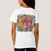 Joy ArtworkのLove T絵画シャツのハート Tシャツ (裏面)