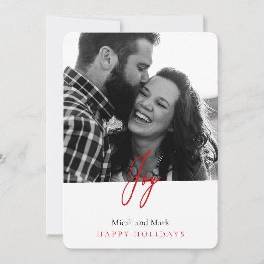 Joy Christ is 生まれ Photo  Christmas Holiday Card シーズンカード (正面)