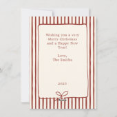 Joy Christian Classic Red Christmas Photo シーズンカード (裏面)