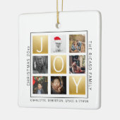 Joy Christmasのパーソナライズされた写真 セラミックオーナメント (左)