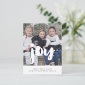 Joy Christmas家族の写真の休日 ポストカード (スタンド正面)