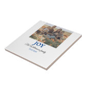 Joy christmas add family name photo holiday giftts タイル (側面)