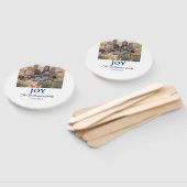 Joy christmas add family name photo holiday giftts ハンドファン (組立なし)