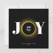 Joy Christmas Business Logo QRコード企業の シーズンカード (正面)