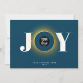 Joy Christmas Business Logo QRコード企業の シーズンカード (正面)