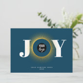 Joy Christmas Business Logo QRコード企業の シーズンカード (スタンド正面)