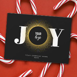 Joy Christmas Business Logo QRコード企業の シーズンカード