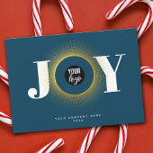 Joy Christmas Business Logo QRコード企業の シーズンカード