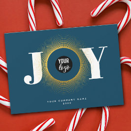 Joy Christmas Business Logo QRコード企業の シーズンカード