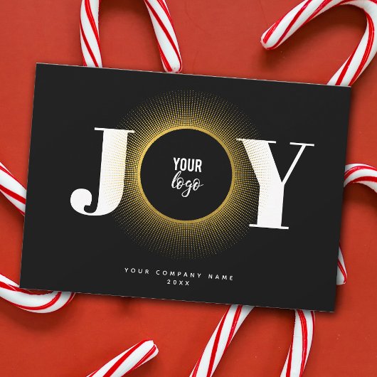 Joy Christmas Business Logo QRコード企業の シーズンカード