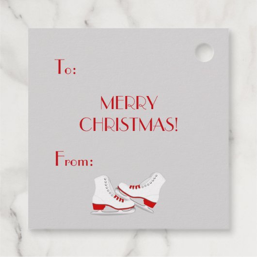 Joy Christmas Ice Skatesパッケージギフトプレゼントラベル フェイバータグ (裏面)