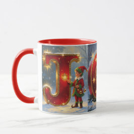 JOY Christmas Mug - Festive Joy Holiday Coffee Mug マグカップ
