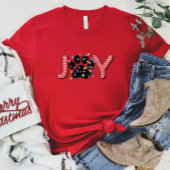 Joy Christmas PawプリントTシャツ Tシャツ