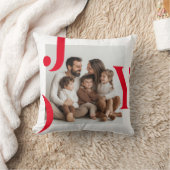 JOY Christmas | Personalized Family Photo クッション (ブランケット)