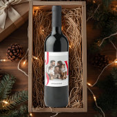 JOY Christmas | Personalized Holiday Photo Gift ワインラベル