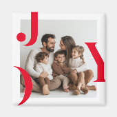 JOY Christmas Photo | Personalized Holiday マグネット (正面)