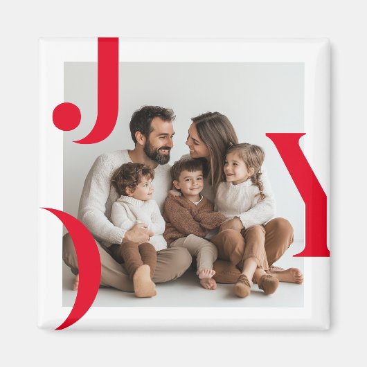 JOY Christmas Photo | Personalized Holiday  マグネット (正面)