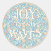 Joy Comes in Waves – Boho Beach  ラウンドシール (正面)