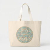 Joy Comes in Waves – Boho Beach ラージトートバッグ (正面)