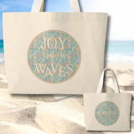 Joy Comes in Waves – Boho Beach  ラージトートバッグ