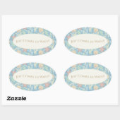 Joy Comes in Waves – Boho Beach Oval Sticker Set 楕円形シール (シート)