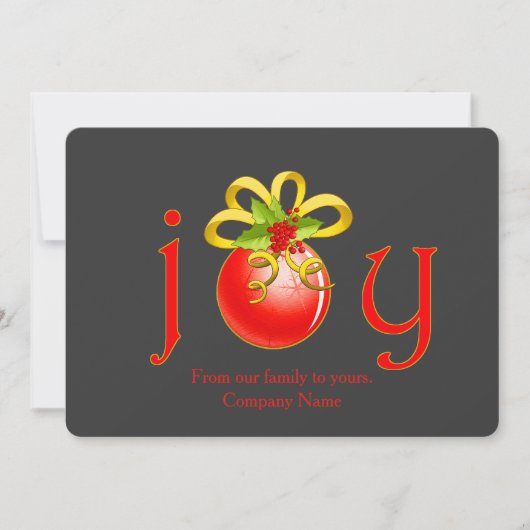 Joy Company Christmas Greeting Card シーズンカード (正面)