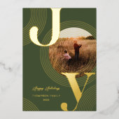 Joy Concentric Circlesのリプルモダン写真 箔シーズンカード (正面)