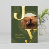 Joy Concentric Circlesのリプルモダン写真 箔シーズンカード (立ち正面)