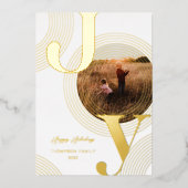 Joy Concentric Circlesのリプルモダン写真 箔シーズンカード (正面)