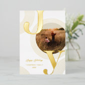 Joy Concentric Circlesのリプルモダン写真 箔シーズンカード (立ち正面)