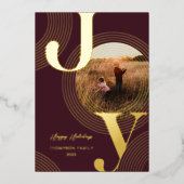 Joy Concentric Circlesのリプルモダン写真 箔シーズンカード (正面)