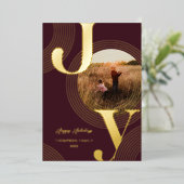 Joy Concentric Circlesのリプルモダン写真 箔シーズンカード (立ち正面)