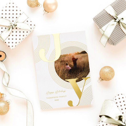 Joy Concentric Circlesのリプルモダン写真 箔シーズンカード