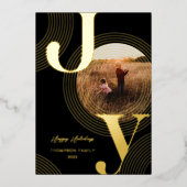 Joy Concentric Circlesのリプルモダン写真 箔シーズンカード (正面)
