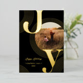 Joy Concentric Circlesのリプルモダン写真 箔シーズンカード (立ち正面)