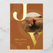 Joy Concentric Circlesのリプルモダン写真 箔シーズンカード (正面)
