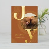 Joy Concentric Circlesのリプルモダン写真 箔シーズンカード (立ち正面)