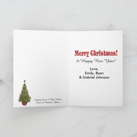 Joy countryクリスマスカードと自分の写真 シーズンカード (内部)