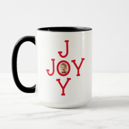 Joy Cute Minimal Christmas Add Your Own Photo マグカップ