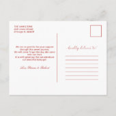 Joy Cute Script Photo Christmas Birth Announcement シーズンポストカード (裏面)