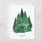 Joy Evergreen Christmas | 冬の常緑樹もみの木 シーズンカード (正面)