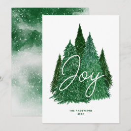 Joy Evergreen Christmas | 冬の常緑樹もみの木 シーズンカード