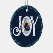 Joy Family Photoクリスマス セラミックオーナメント (右)